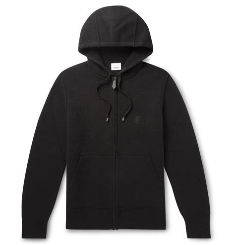 burberry black zip up hoodie|burberry wool half zip hoodie.